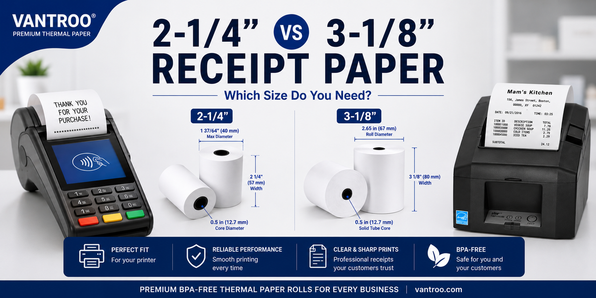 2-1/4" vs 3-1/8" Receipt Paper: Which Size Do You Need?
