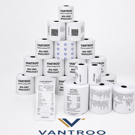 BPA-Free vs Regular Thermal Paper Rolls comparison - 3 1/8 x 230 FT 80mm receipt paper for POS systems