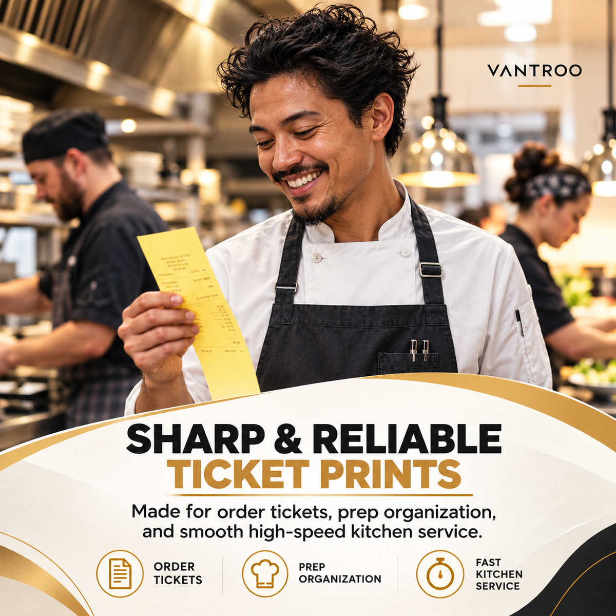 VANTROO 3" x 95' 2-ply carbonless paper rolls, white/yellow, 50 pack, product image 7