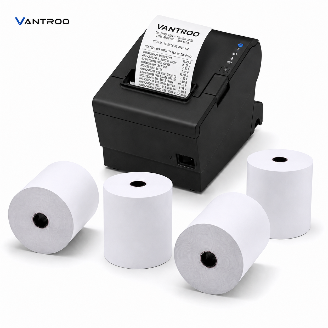 3 1/8 thermal paper rolls compatible with Star TSP100III Epson TM-T88 Clover Square POS printers