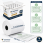 3-1/8" x 220' Pre-Printed Thermal Receipt Paper Rolls – 50 Rolls | 48 GSM | BPA FREE | VANTROO
