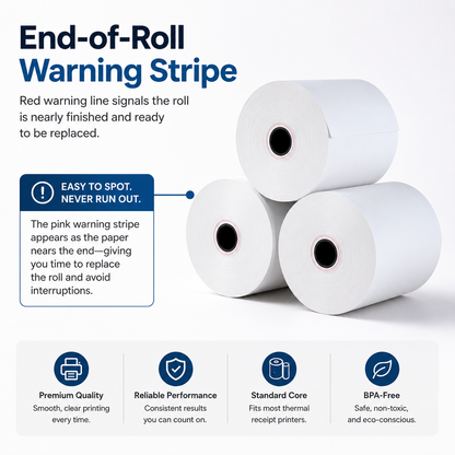 POS receipt paper 3 1/8 x 200 thermal printer paper epson cash register receipt paper rolls 3 1 - 80mm receipt rolls Vantroo receipt rolls VANTROO 3 1/8 x 200 ft BPA-free thermal receipt paper rolls, 20 pack, 80mm POS receipt paper for cash registers, debit and credit card machines
Sharp clear printing with 3 1/8 x 200 thermal receipt paper BPA free for cash registers and POS