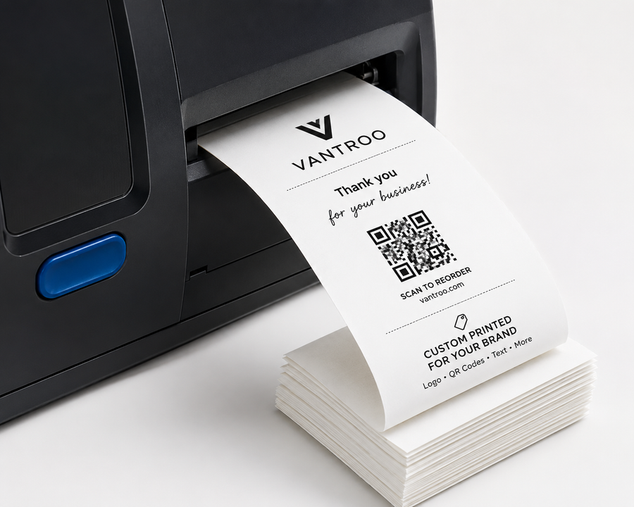 QR code printing on receipt rolls