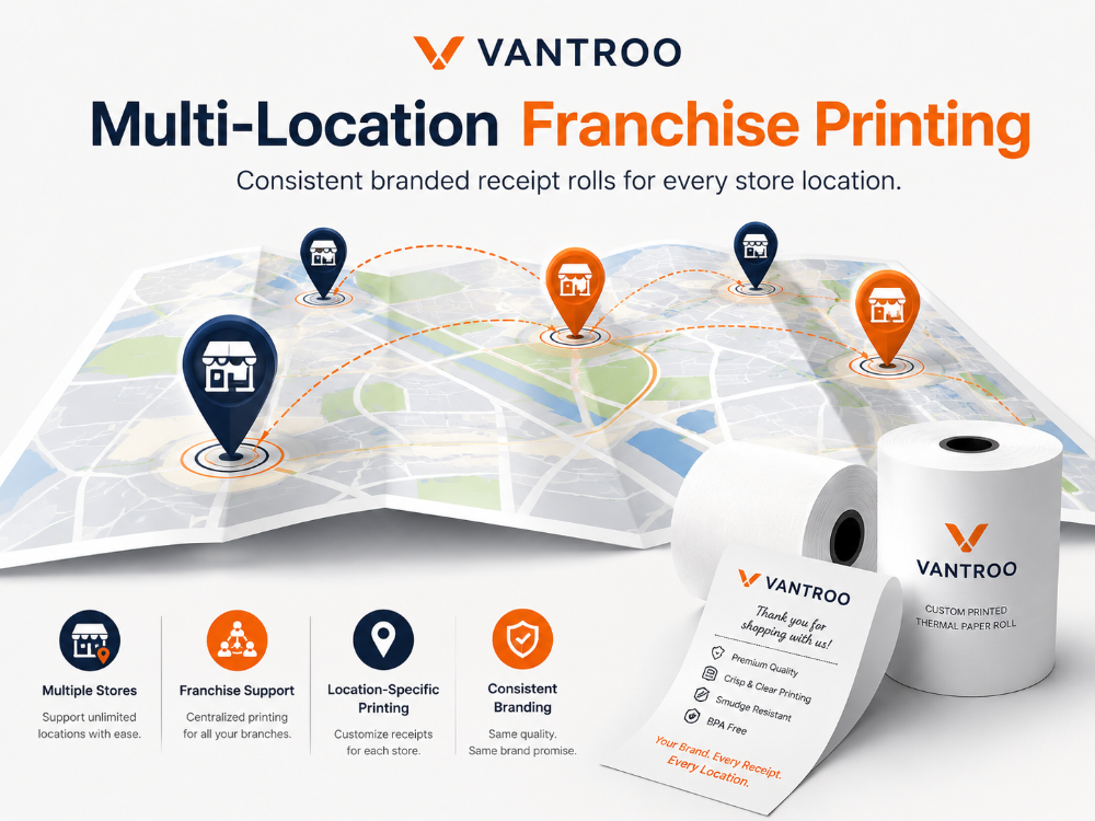 Multi-location custom receipt printing