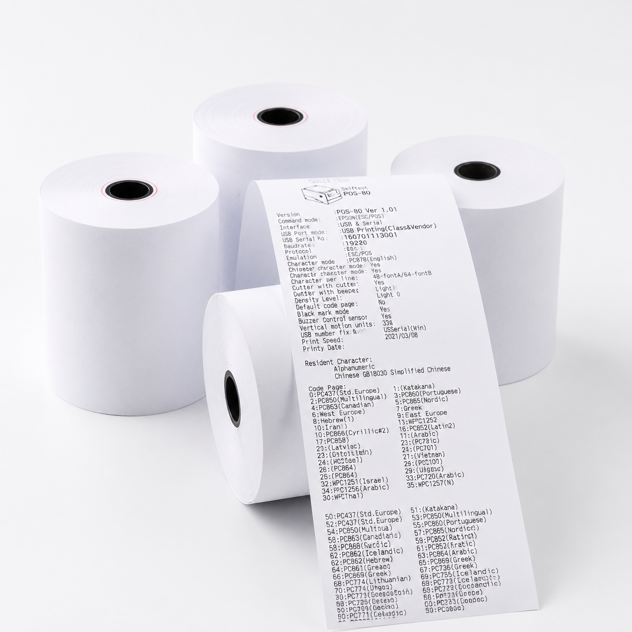 3-1/8" x 200' Thermal Receipt Paper Rolls | Pack of 100| BPA FREE- POS Receiptrolls® by VANTROO