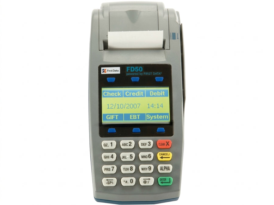 First Data FD50 Receipt Paper | 57mm (2-1/4") | VANTROO Receipt Paper Compatibility