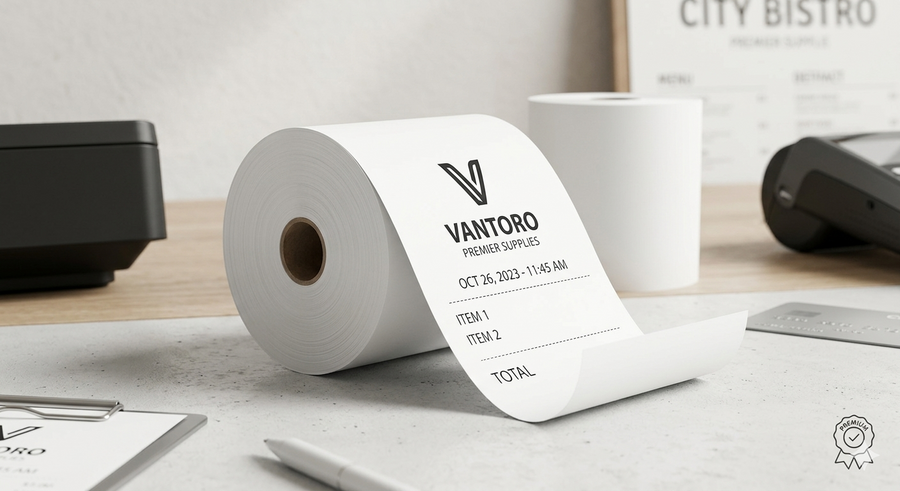 Custom printed receipt rolls