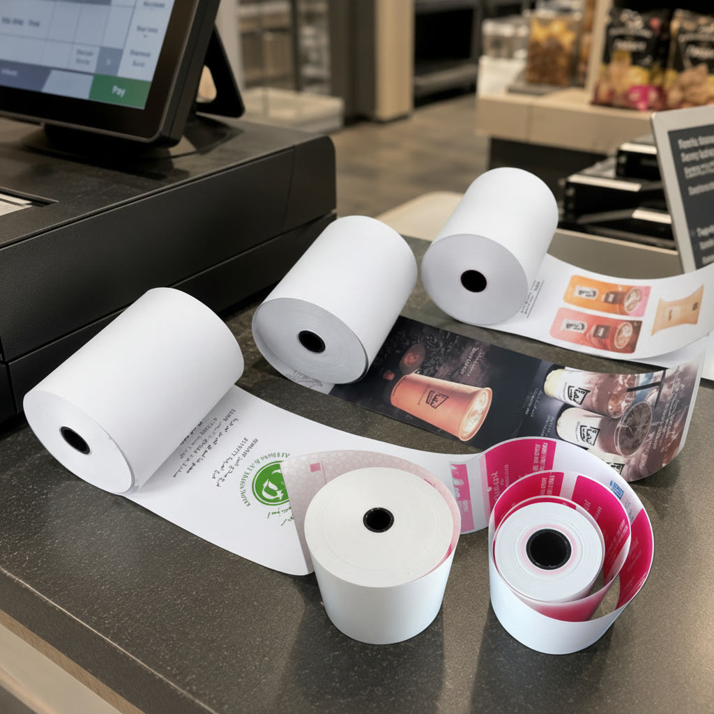 Custom printed thermal receipt rolls